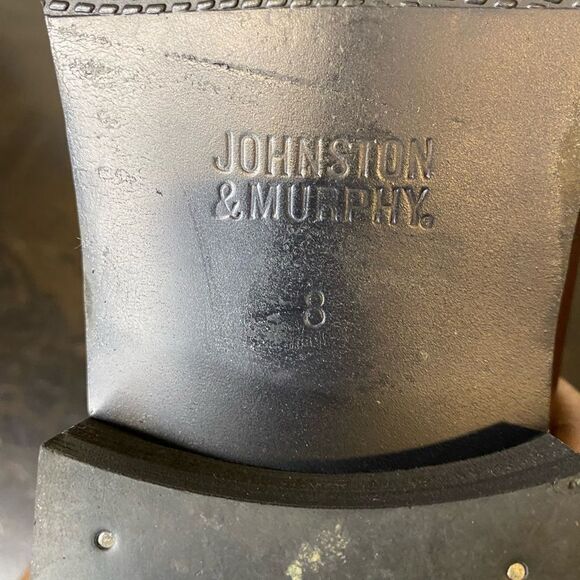 Johnston & Murphy mens brown wingtip lace up dress shoes, size 8 - Picture 10 of 11